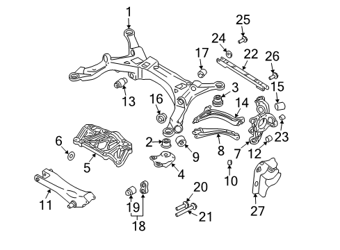 2006 Volvo S60 Trailing Arm, Passenger Side Diagram for 30645610