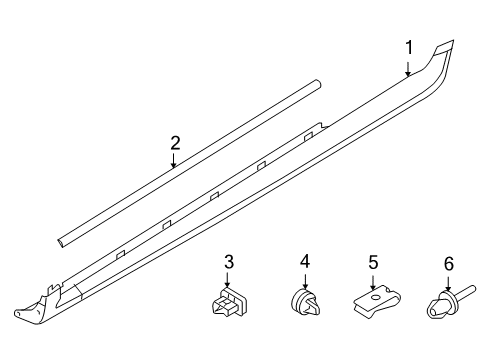 2013 Volvo C30 Exterior Trim - Pillars, Rocker & Floor