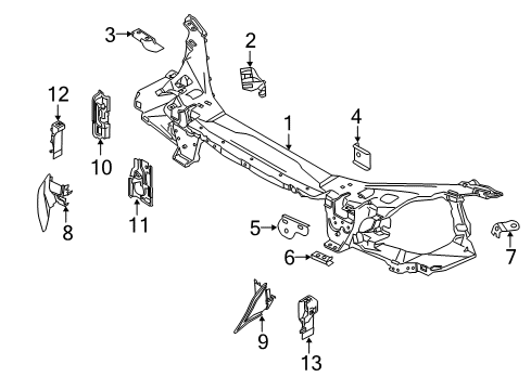 2016 Volvo S60 Cross Country Radiator Support