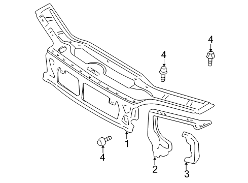 2003 Volvo S80 Radiator Support