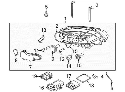 2015 Volvo XC70 Headlamps, Headlamp Washers/Wipers