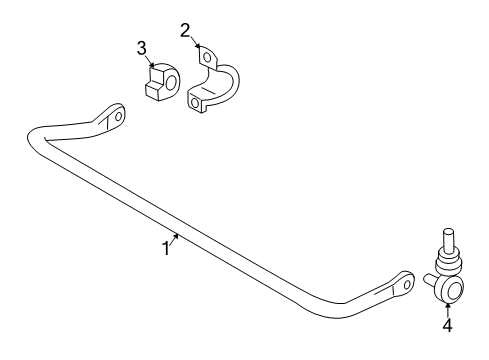 2009 Volvo V50 Rear Suspension, Control Arm Diagram 1