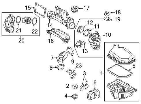 2015 Volvo XC60 Air Intake Diagram 1