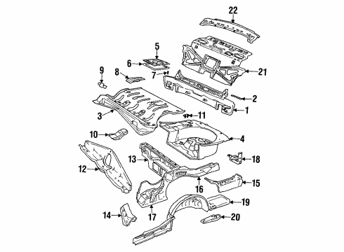 1995 Volvo 940 Rear Body Diagram 1