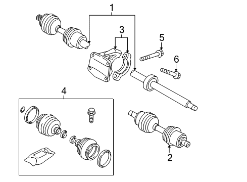 2002 Volvo S60 Drive Axles - Front