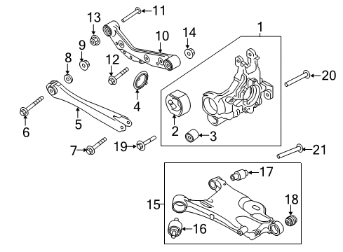 2018 Volvo XC60 Lower Control Arm Bolt Diagram for 30670621
