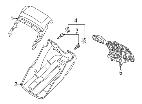 2023 Volvo C40 Recharge Shroud, Switches & Levers
