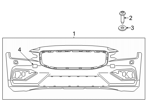 2023 Volvo V60 Bumper Cover, Brown Diagram for 36003669