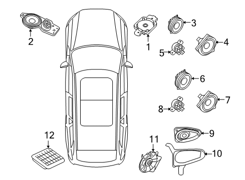 2023 Volvo XC60 Rear Speaker Diagram for 31438338