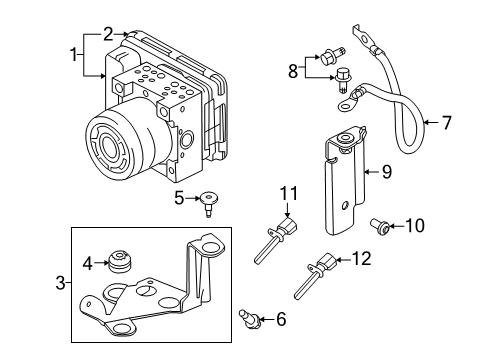 2019 Volvo S60 ABS Components