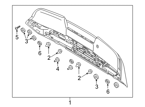 2021 Volvo XC40 Recharge Rear Spoiler Diagram 2