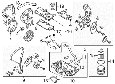 2017 Volvo V60 Cross Country Engine Parts, Mounts, Cylinder Head & Valves, Camshaft & Timing, Variable Valve Timing, Oil Cooler, Oil Pan, Oil Pump, Balance Shafts, Crankshaft & Bearings, Pistons, Rings & Bearings