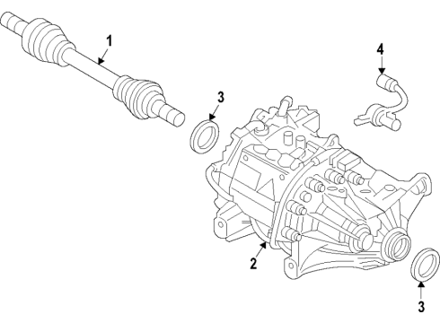 2021 Volvo V60 Rear Axle, Drive Axles