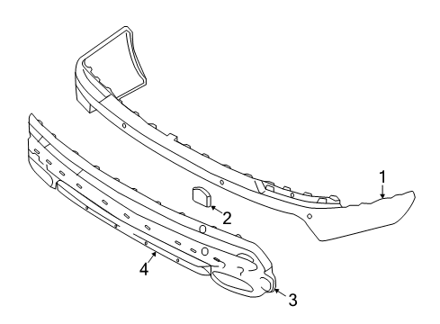 2017 Volvo XC90 Rear Bumper Diagram 1
