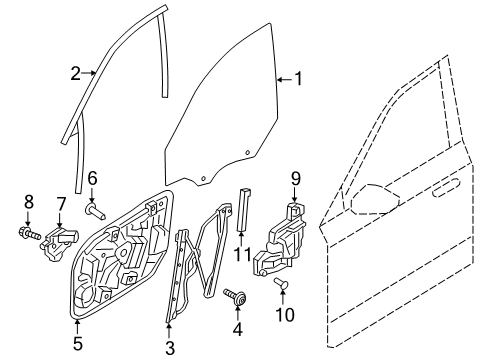 2022 Volvo S60 Glass - Front Door