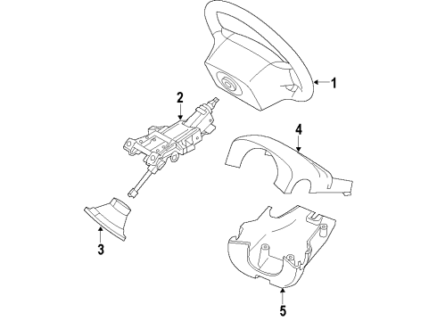 2018 Volvo S60 Cross Country Steering Column & Wheel, Steering Gear & Linkage Diagram 1