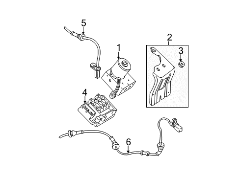 2002 Volvo S60 ABS Components