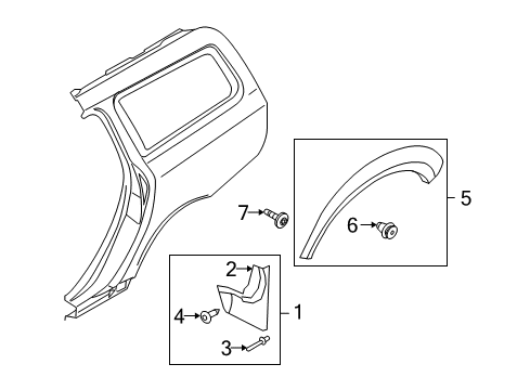 2015 Volvo XC70 Exterior Trim - Quarter Panel