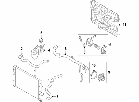 2015 Volvo XC60 Thermostat Gasket Diagram for 8642620