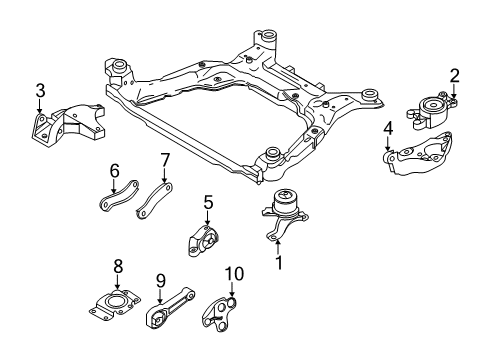 2015 Volvo XC60 Engine & Trans Mounting Diagram 2