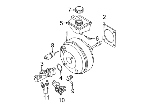 2007 Volvo XC90 Brake Booster Diagram for 31273665