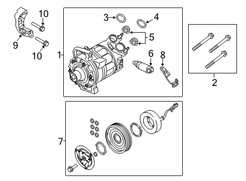 2023 Volvo V60 Cross Country Condenser, Compressor & Lines Diagram 2