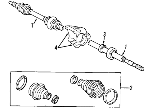 2009 Volvo C70 Front Axle Shafts & Joints, Drive Axles