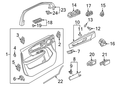 2023 Volvo C40 Recharge Interior Trim - Front Door