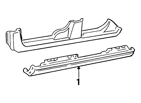 1994 Volvo 850 Exterior Trim - Pillars, Rocker & Floor Diagram