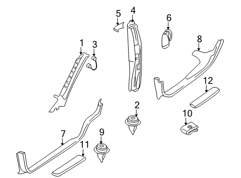 2006 Volvo XC70 Interior Trim - Pillars, Rocker & Floor