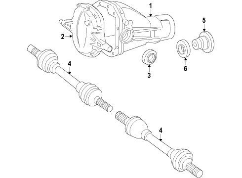 2015 Volvo XC60 Rear Axle, Differential, Drive Axles, Propeller Shaft