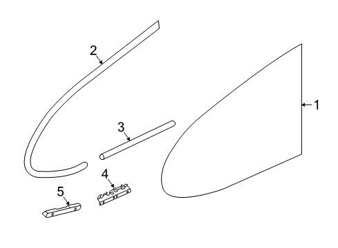 2017 Volvo V60 Cross Country Quarter Panel - Glass & Hardware