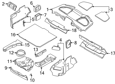 2001 Volvo C70 Interior Trim - Rear Body