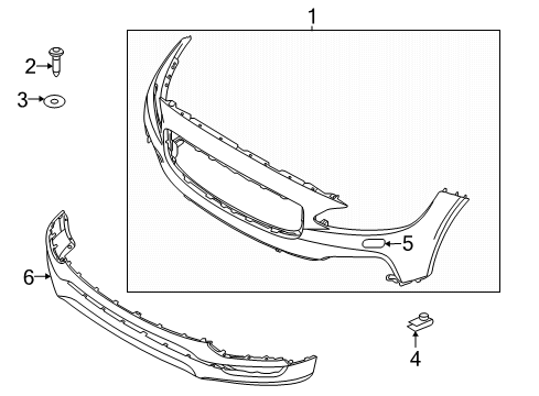 2019 Volvo S90 Front Bumper Diagram 1