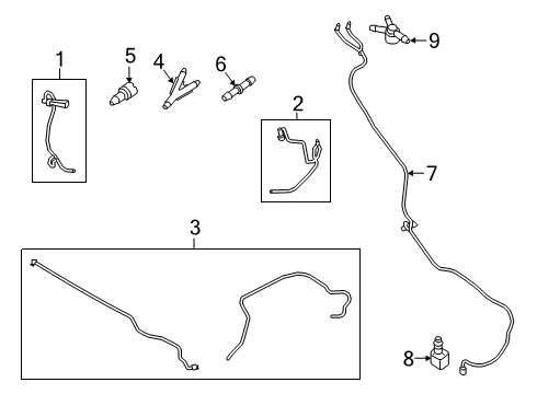 2021 Volvo V60 Cross Country Washer Components