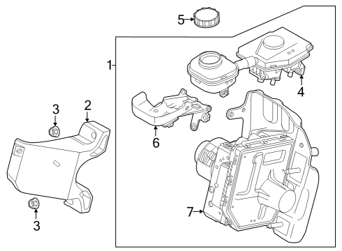 2023 Volvo XC40 Booster Assembly Diagram for 36003788