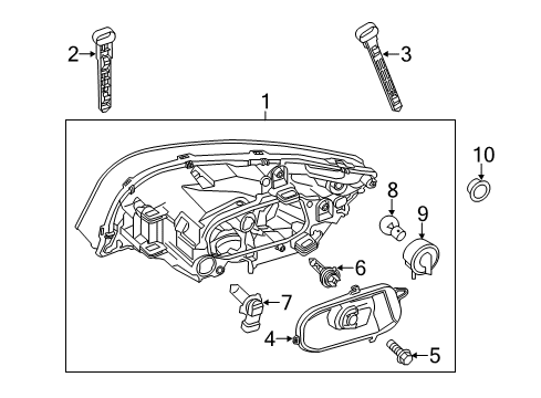 2018 Volvo S60 Cross Country Headlamps, Headlamp Washers/Wipers Diagram 2