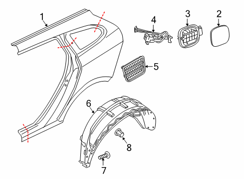 2017 Volvo V60 Cross Country Quarter Panel & Components