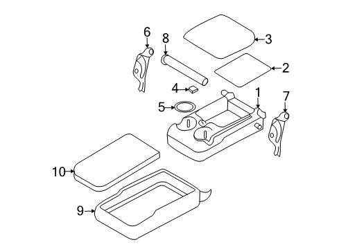 2006 Volvo XC70 Rear Seat Components Diagram 6