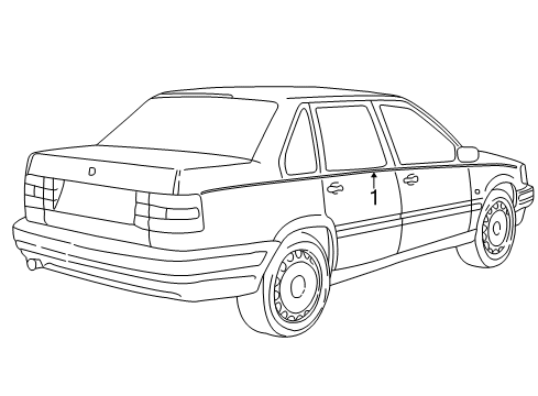 1999 Volvo V70 Stripe Tape Diagram