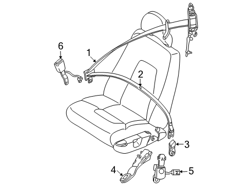 2011 Volvo XC90 Front Seat Belts