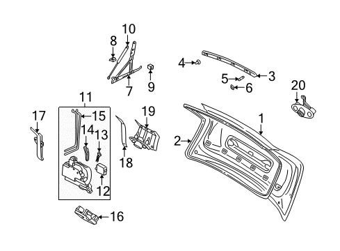 2002 Volvo S60 Trunk