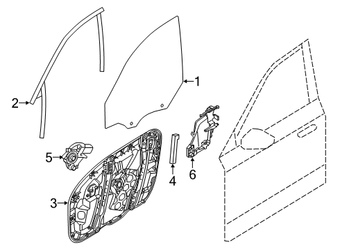 2021 Volvo XC40 Recharge Glass - Front Door