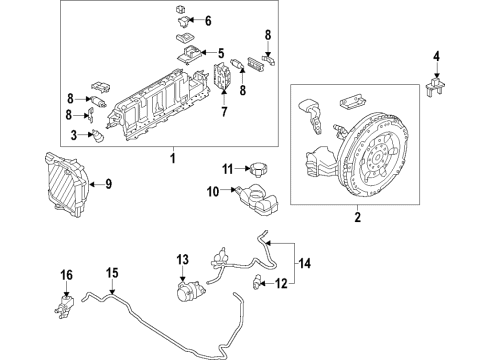 2022 Volvo S60 Generator Assembly Diagram for 36003710