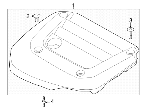 2023 Volvo XC40 Engine Cover Clip Diagram for 31368242