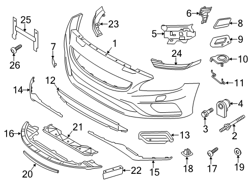 2016 Volvo S60 Bumper Cover Diagram for 39834825