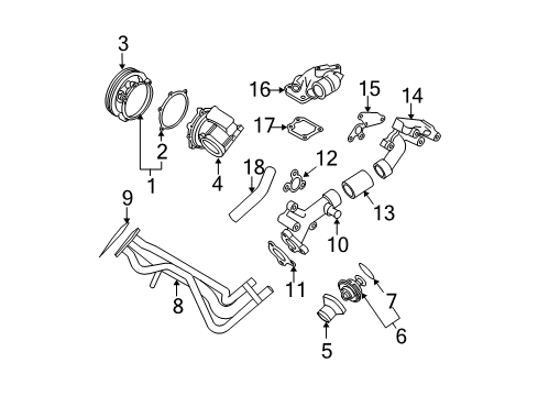 2006 Volvo XC90 Thermostat Unit Diagram for 30720083