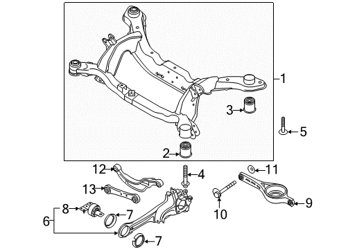 2017 Volvo V60 Cross Country Trailing Arm, Passenger Side Diagram for 31476179