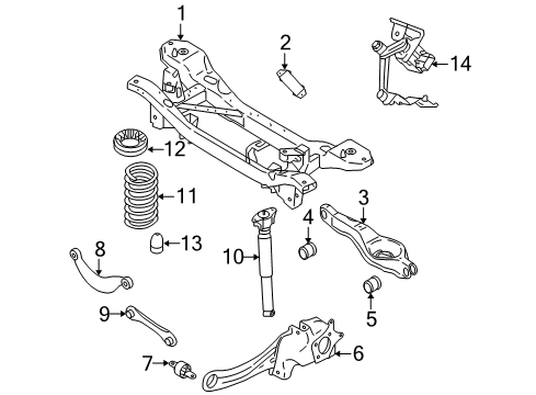 2009 Volvo V50 Rear Suspension, Control Arm Diagram 3