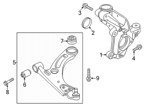 2023 Volvo C40 Recharge Front Suspension Components